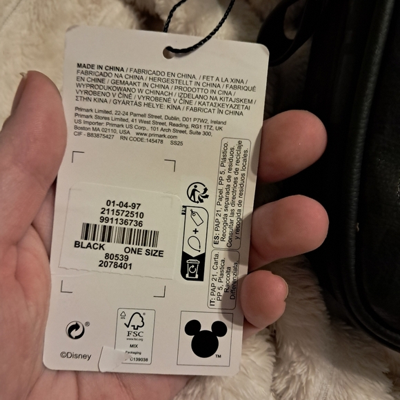 Disney Mickey Mouse Patchwork Crossbody Bag *Primark*-NEW - Picture 2 of 5